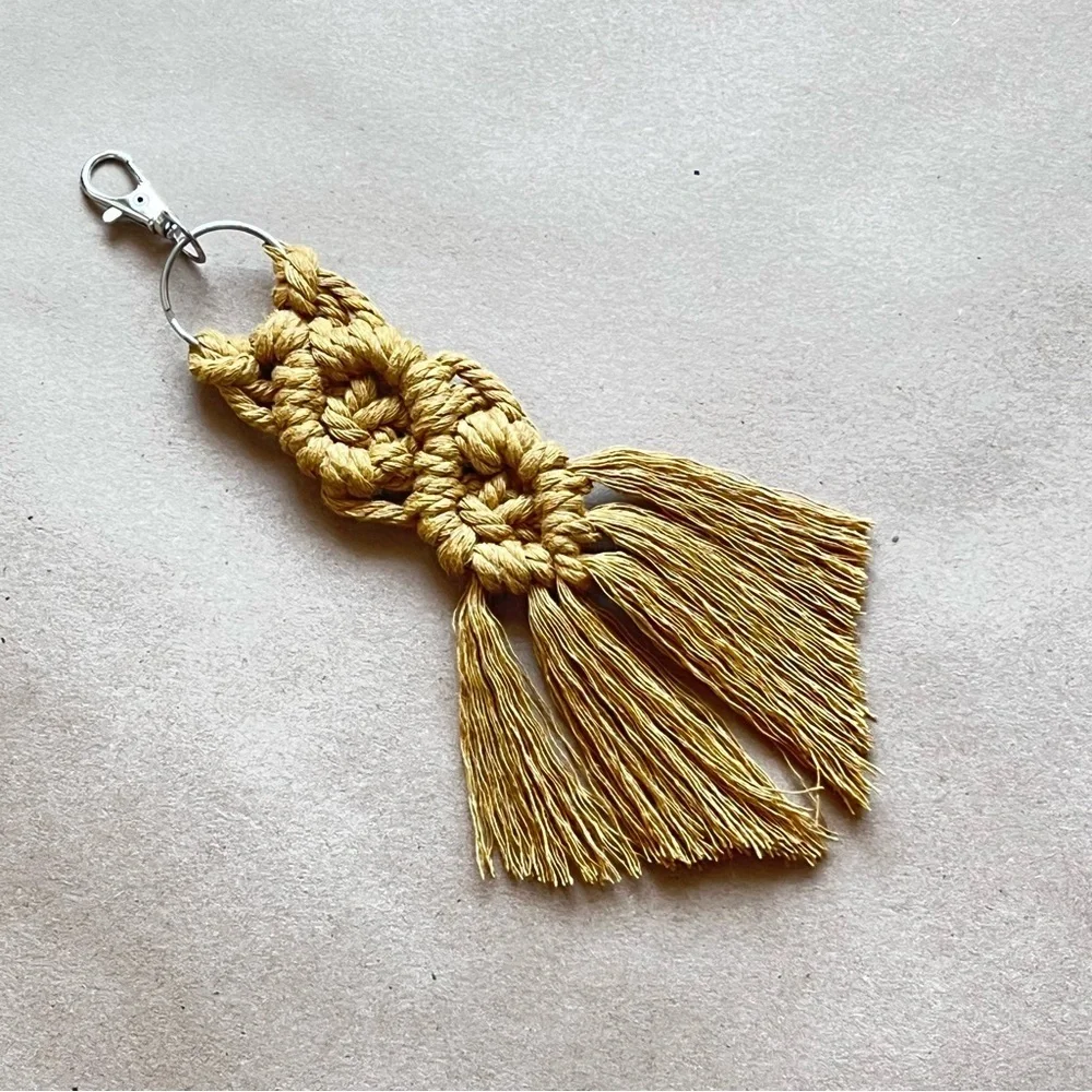 Macrame Keychain Boho Chic Style